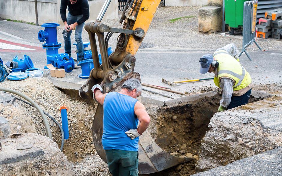 assainissement canalisation Saint-Vrain